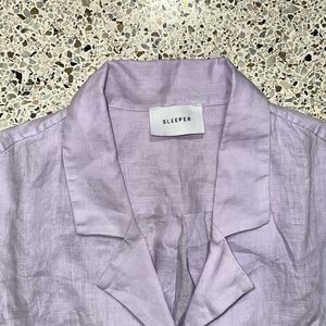 Sleeper Lavender Linen Pajama Top
